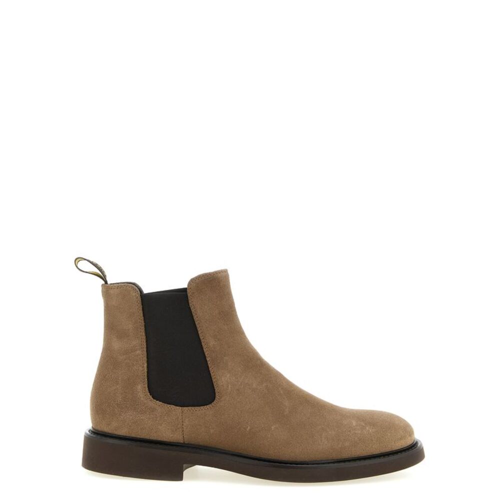 Doucal's Beige Lamb Leather Ankle Men's Boots